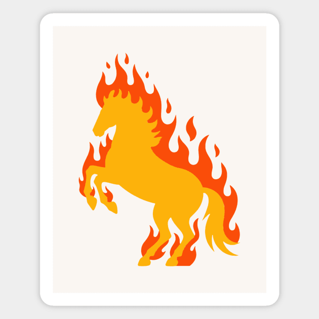 Fire Horse Magnet by CreativeSage